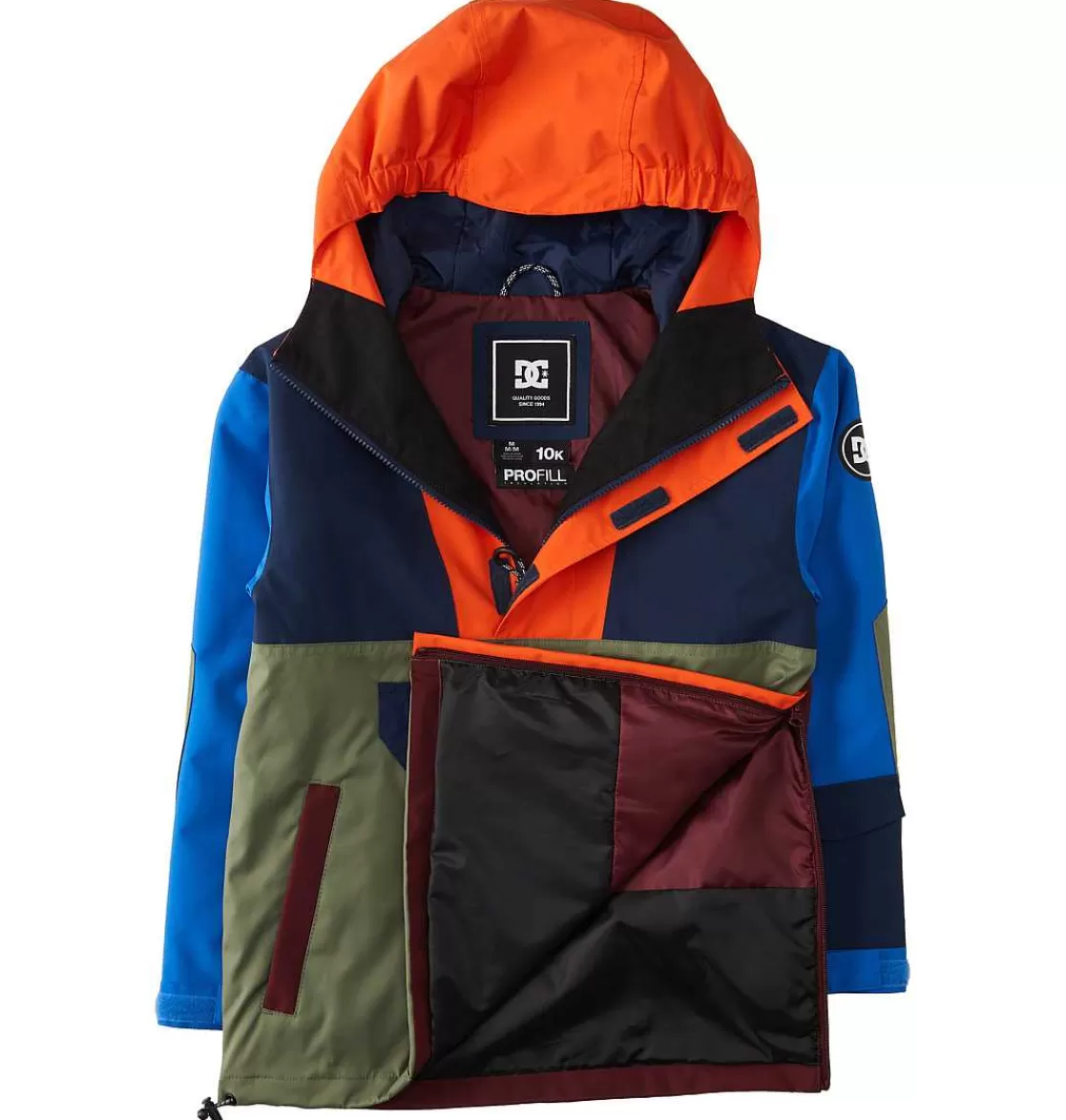 DC Shoes Boy'S Dc-43 Technical Anorak Snow Jacket Black-Kids Snow