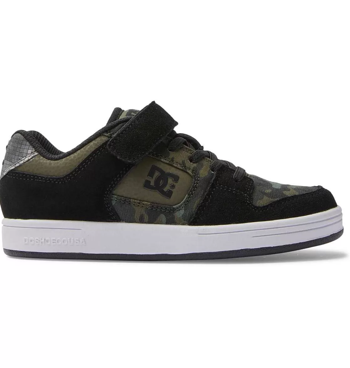 DC Shoes Boy'S Kids' Manteca 4 Elastic Lace Shoes Olive Camouflage-Kids Sneakers