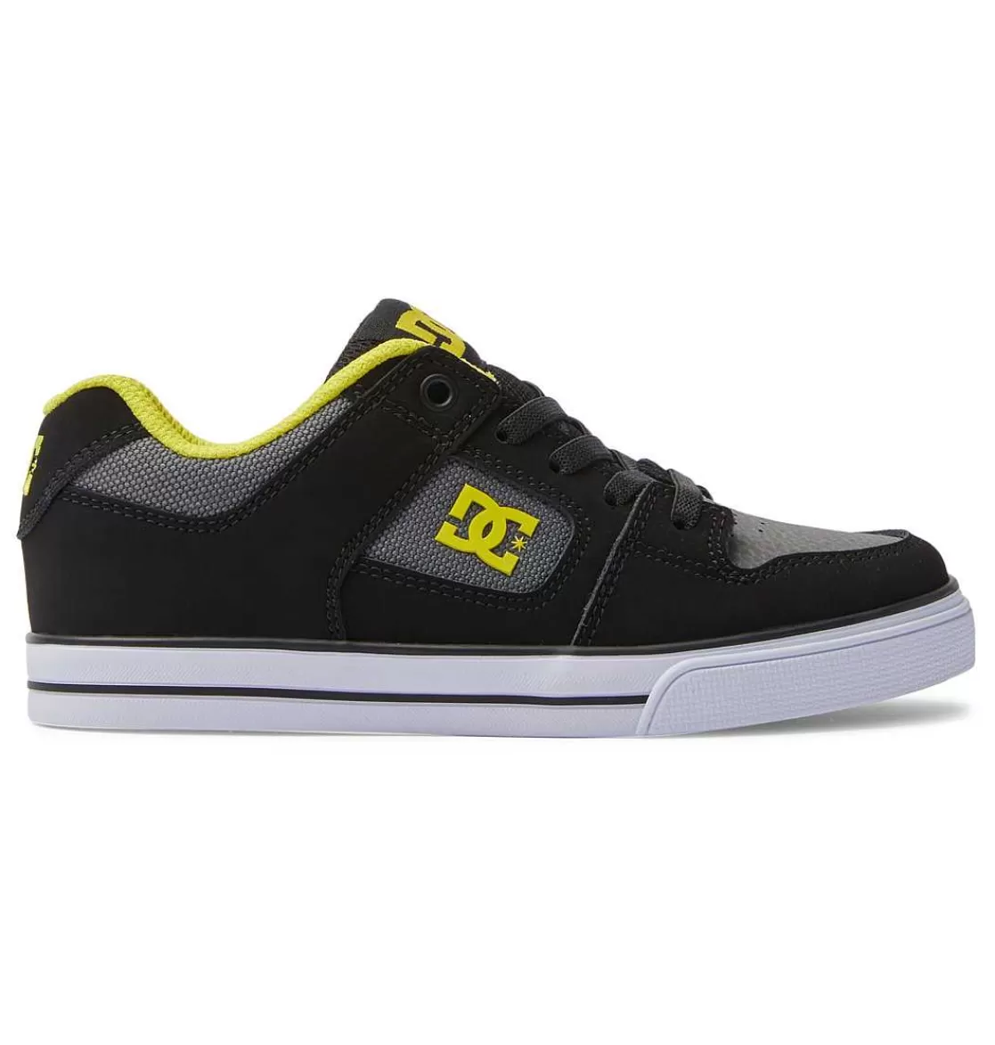 DC Shoes Boy'S Kids' Pure Elastic Lace Shoes Dark Chocolate/Wheat/Gum-Kids Sneakers