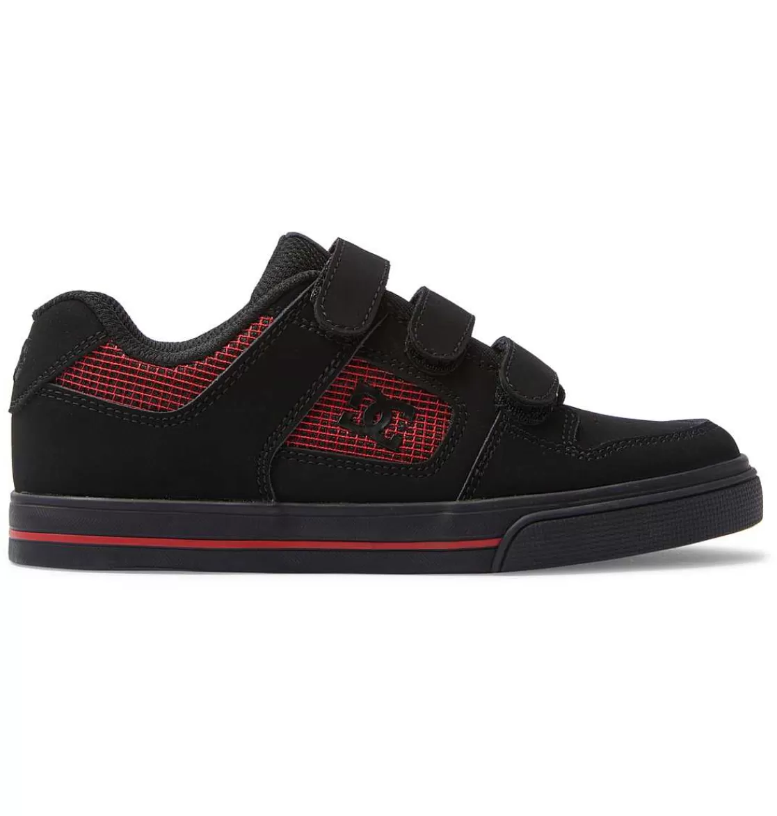 DC Shoes Boy'S Kids' Pure Velcro Shoes Black/Black/Black-Kids Sneakers