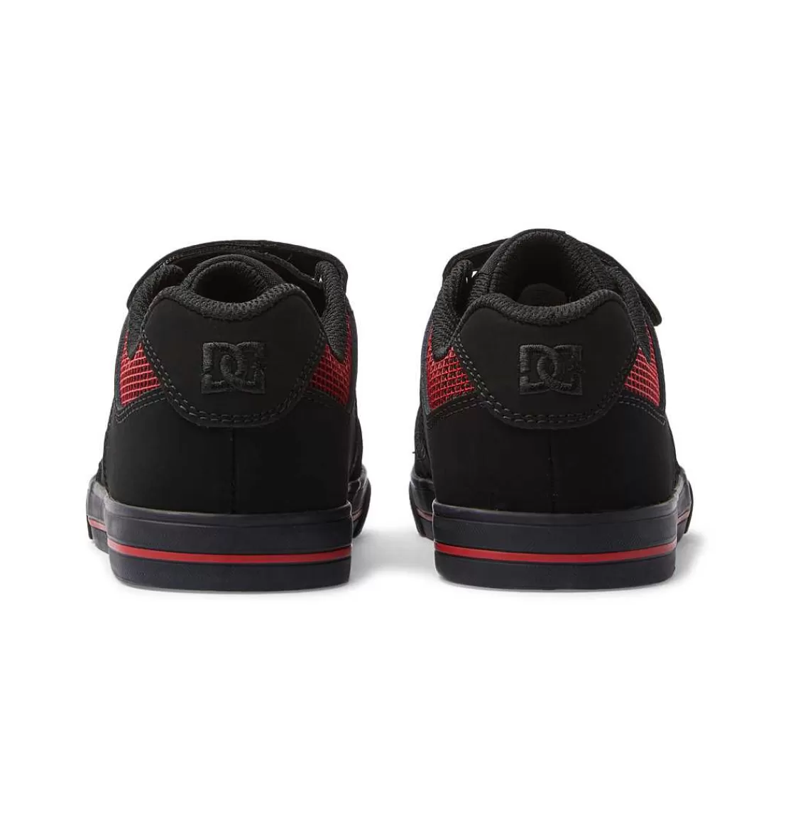 DC Shoes Boy'S Kids' Pure Velcro Shoes Black/Black/Red-Kids Sneakers