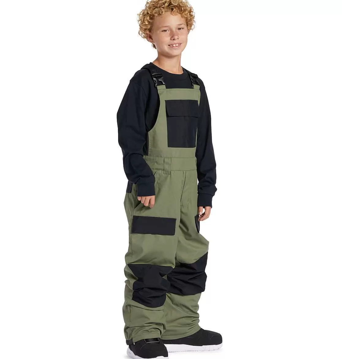 DC Shoes Boy'S Roadblock Technical Snow Bib Pants Four Leaf Clover-Kids Snow