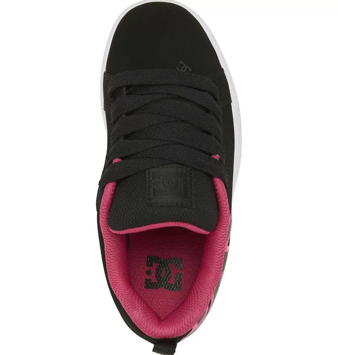 DC Shoes Kid'S Court Graffik Shoes Black/Black/Red-Kids Sneakers