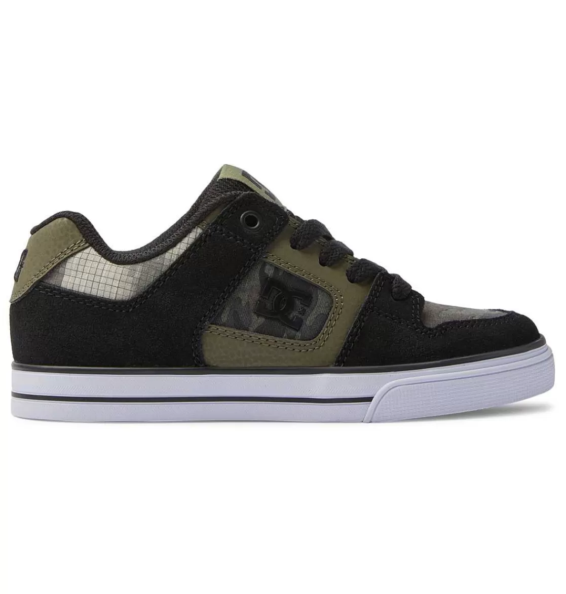 DC Shoes Kid'S Pure Shoes Olive Camouflage-Kids Sneakers