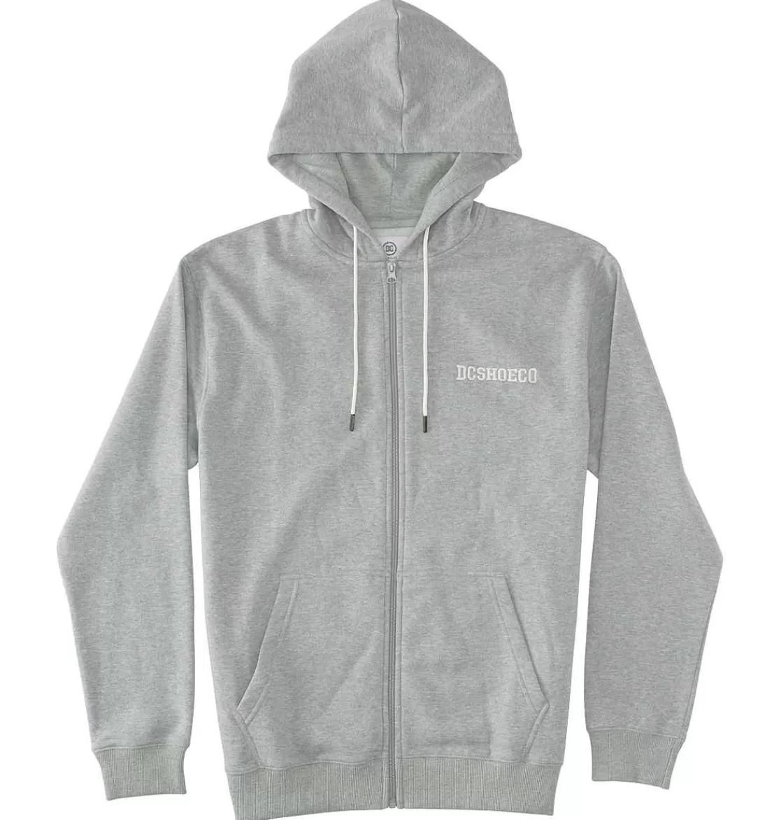 DC Shoes Men'S Baseline Zip-Up Hoodie Medium Grey Heather-Men Hoodies & Jackets