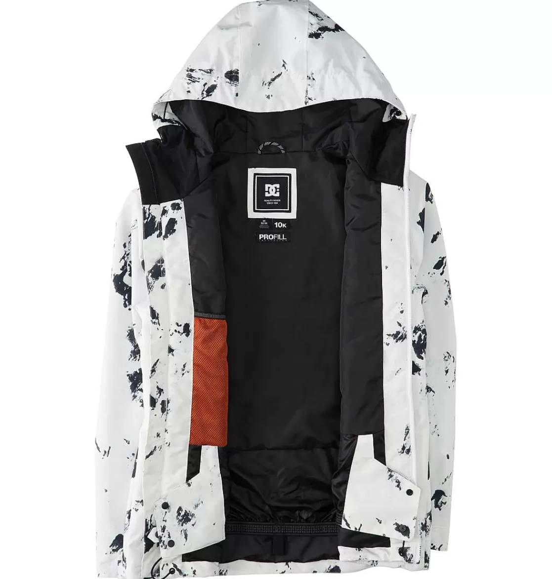 DC Shoes Men'S Basis Print Technical Snow Jacket Cloud Cover-Men'S Snow