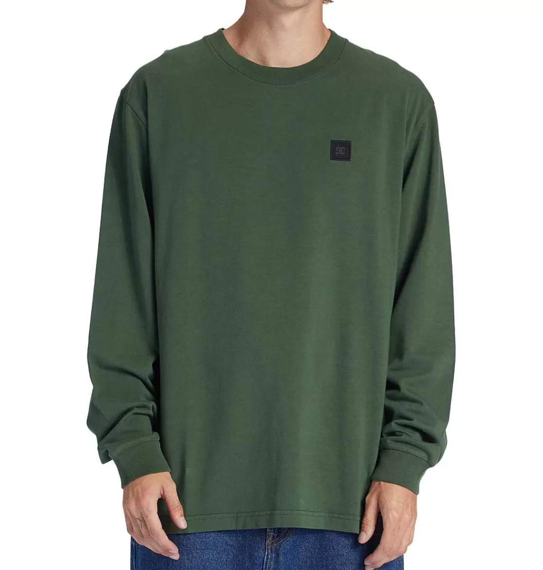 DC Shoes Men'S Dc 1994 Long Sleeve T-Shirt Sycamore Garment Dye-Men T-Shirts