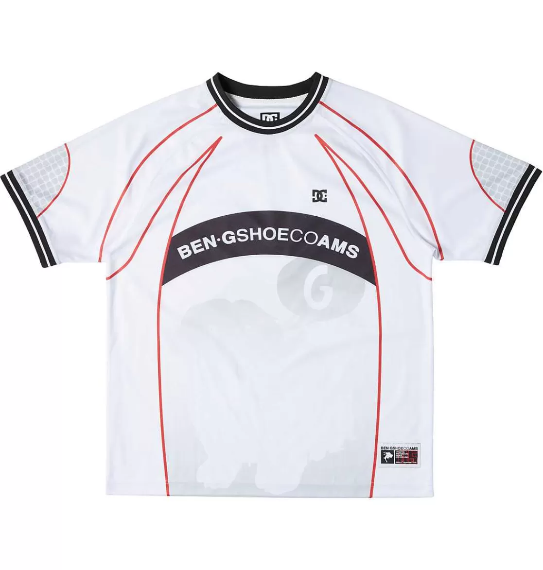 DC Shoes Men'S Dc X Ben-G Soccer Jersey White-Men T-Shirts