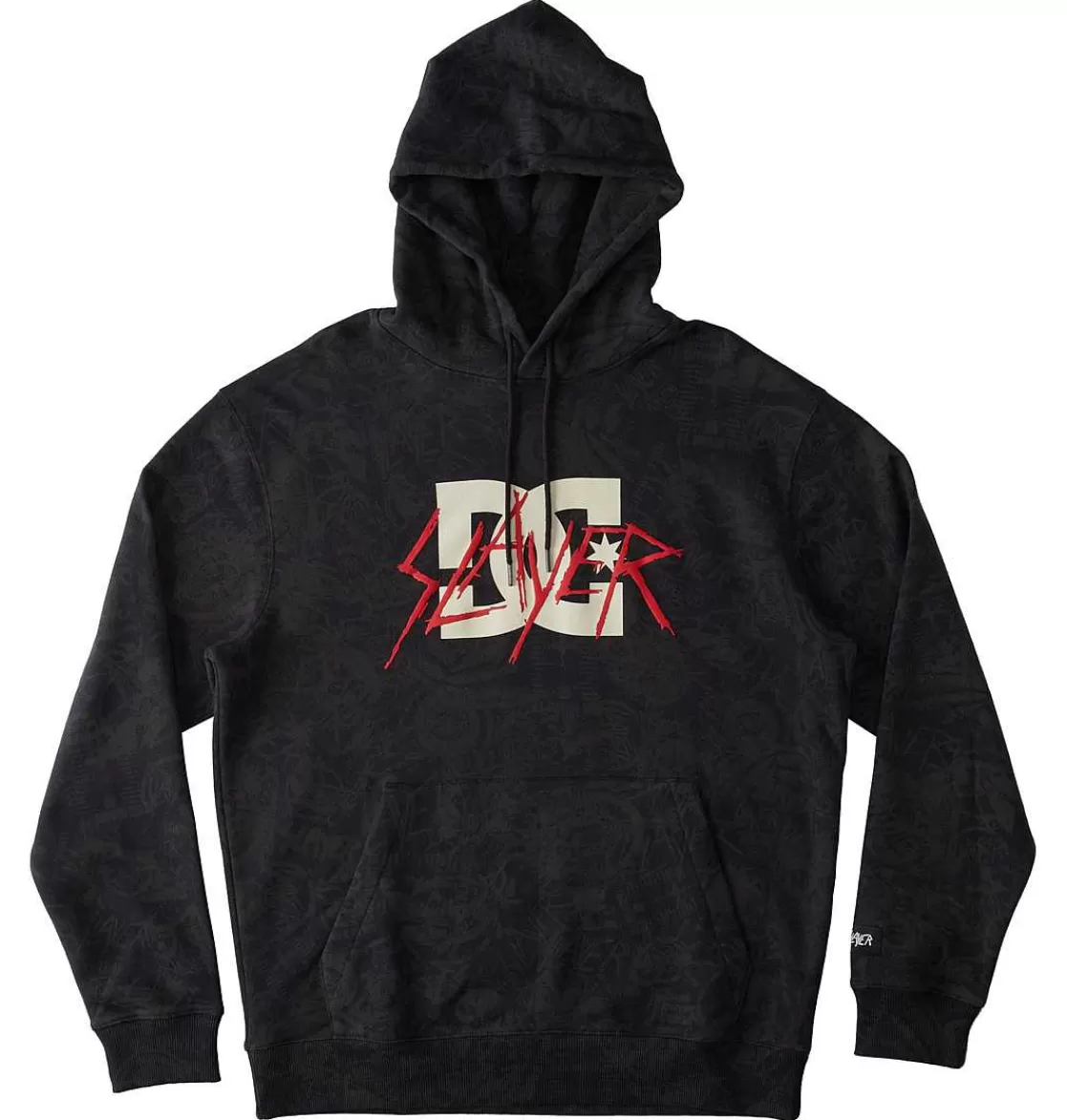 DC Shoes Men'S Dc X Slayer Hoodie Pirate Black-Men Hoodies & Jackets