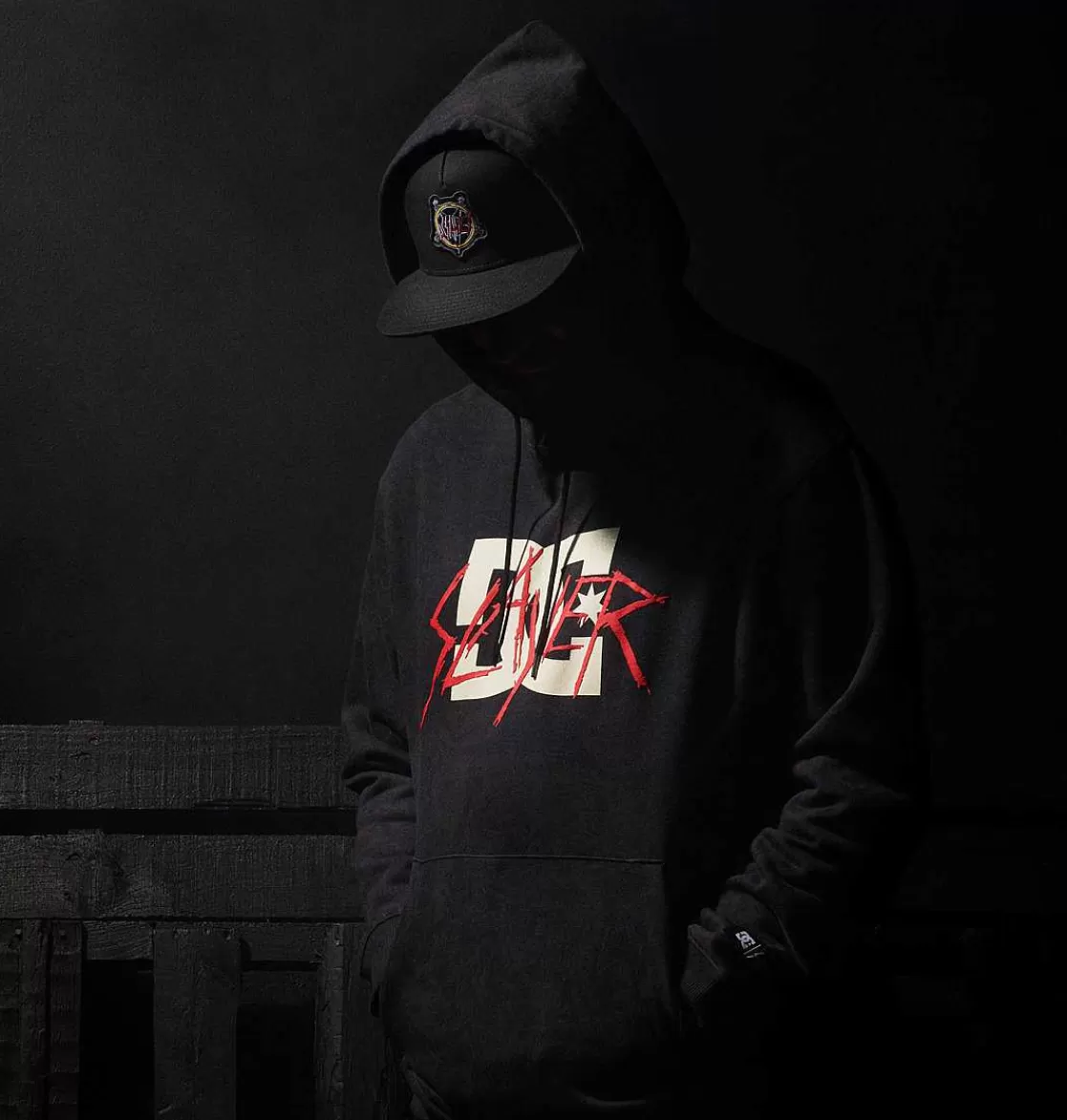 DC Shoes Men'S Dc X Slayer Hoodie Pirate Black-Men Hoodies & Jackets