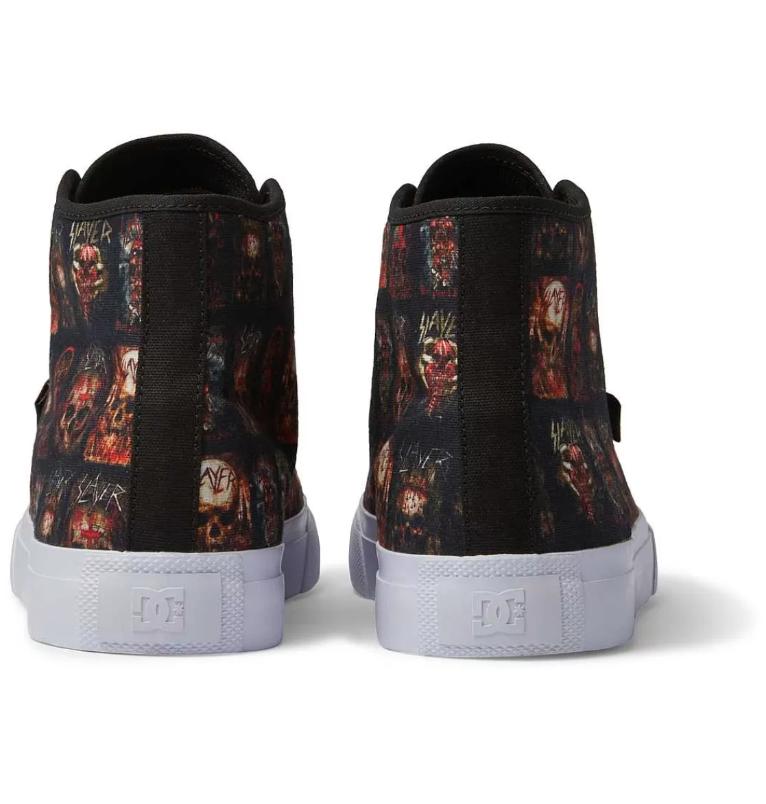 DC Shoes Men'S Dc X Slayer Manual Hi High-Top Shoes Black/White Print-Men Sneakers