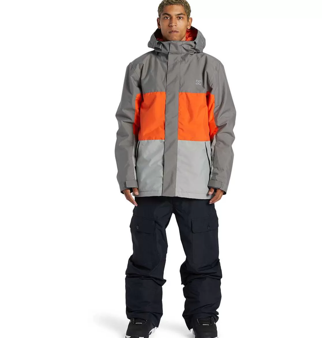 DC Shoes Men'S Defy Technical Snow Jacket Pewter-Men'S Snow