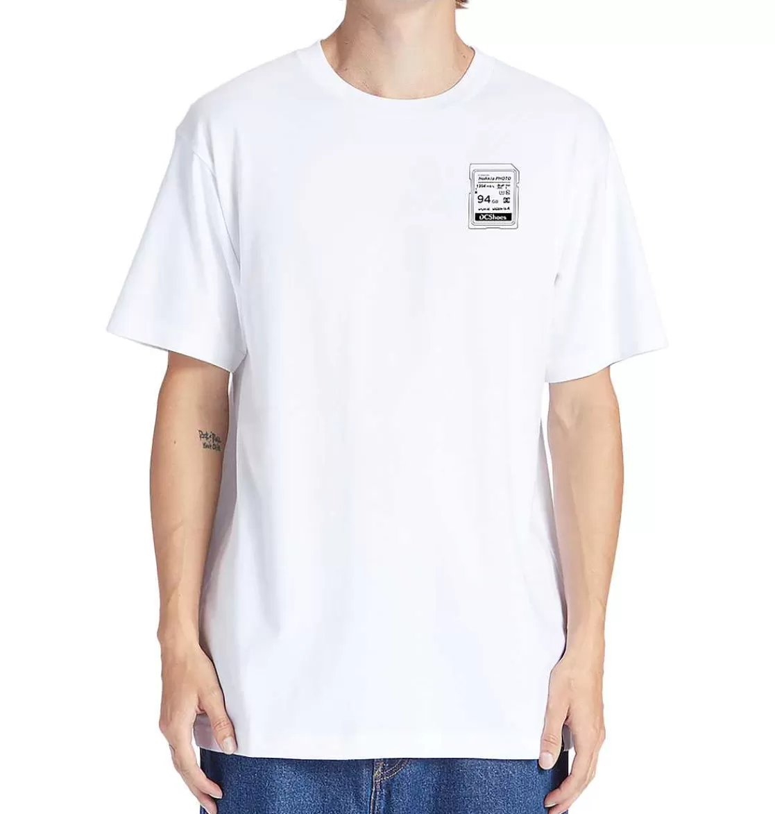 DC Shoes Men'S Heikkila Sw 360 Flip T-Shirt White-Men T-Shirts