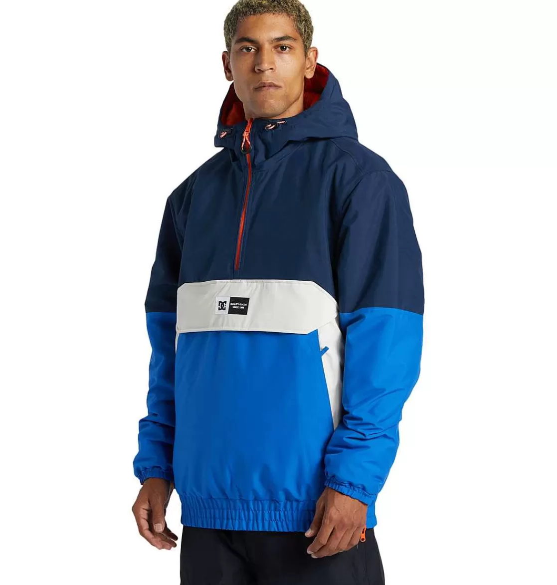 DC Shoes Men'S Nexus Technical Reversible Anorak Snow Jacket Dress Blues-Men'S Snow