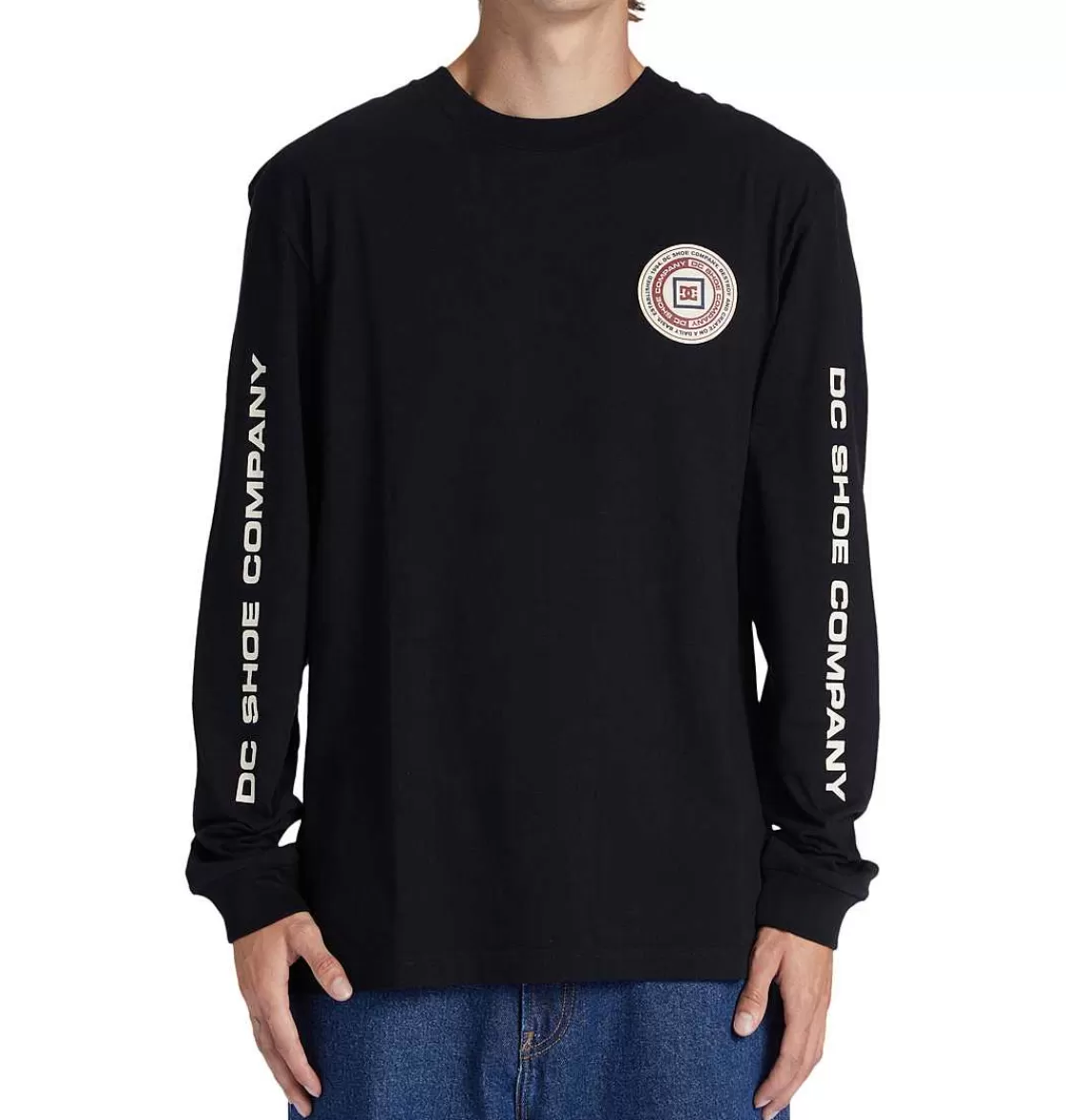 DC Shoes Men'S Old Head Long Sleeve T-Shirt Black-Men T-Shirts