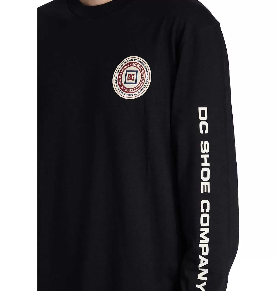 DC Shoes Men'S Old Head Long Sleeve T-Shirt Black-Men T-Shirts