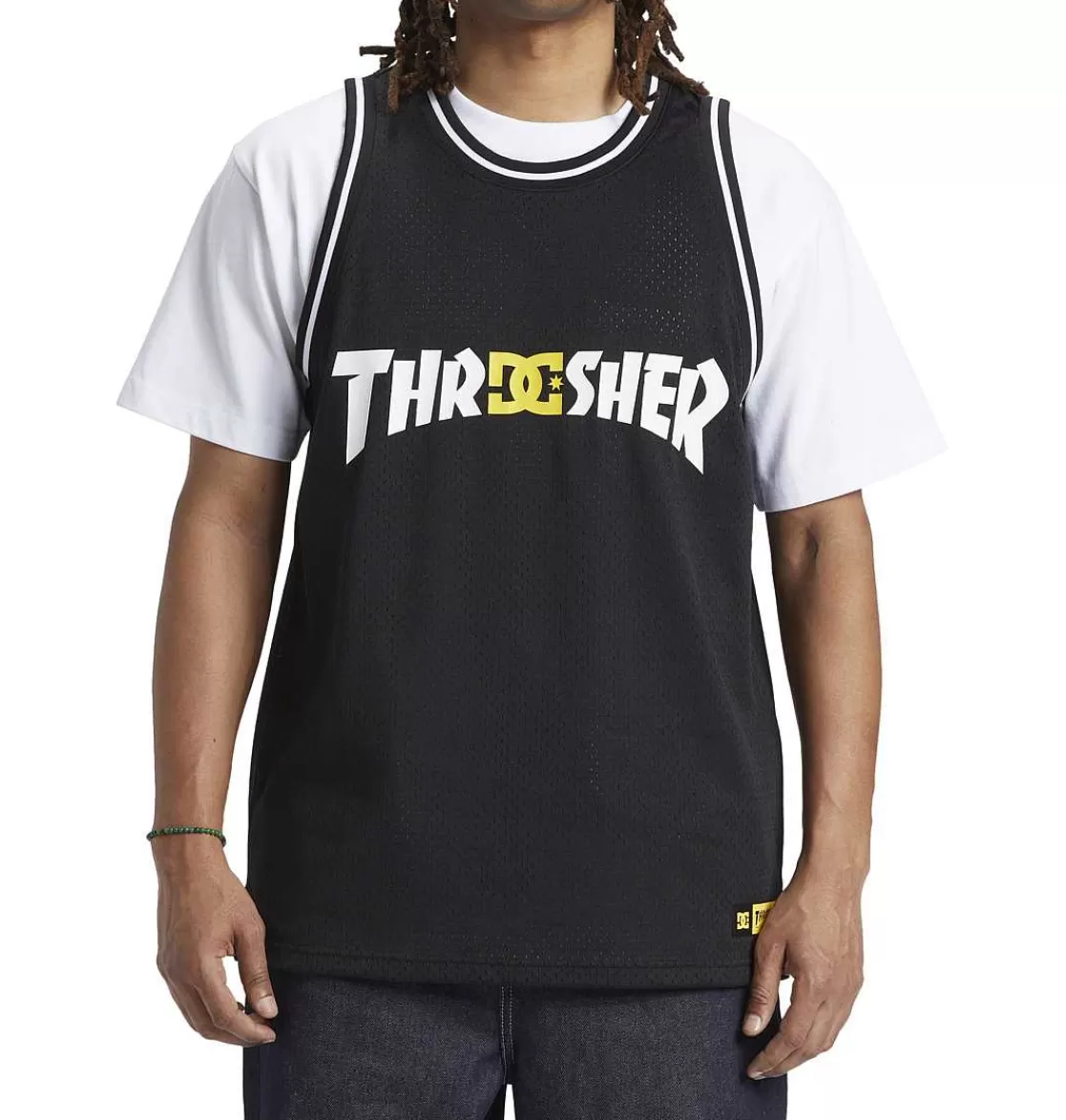 DC Shoes Men'S Thrasher | Dc Basketball Jersey Black-Men T-Shirts