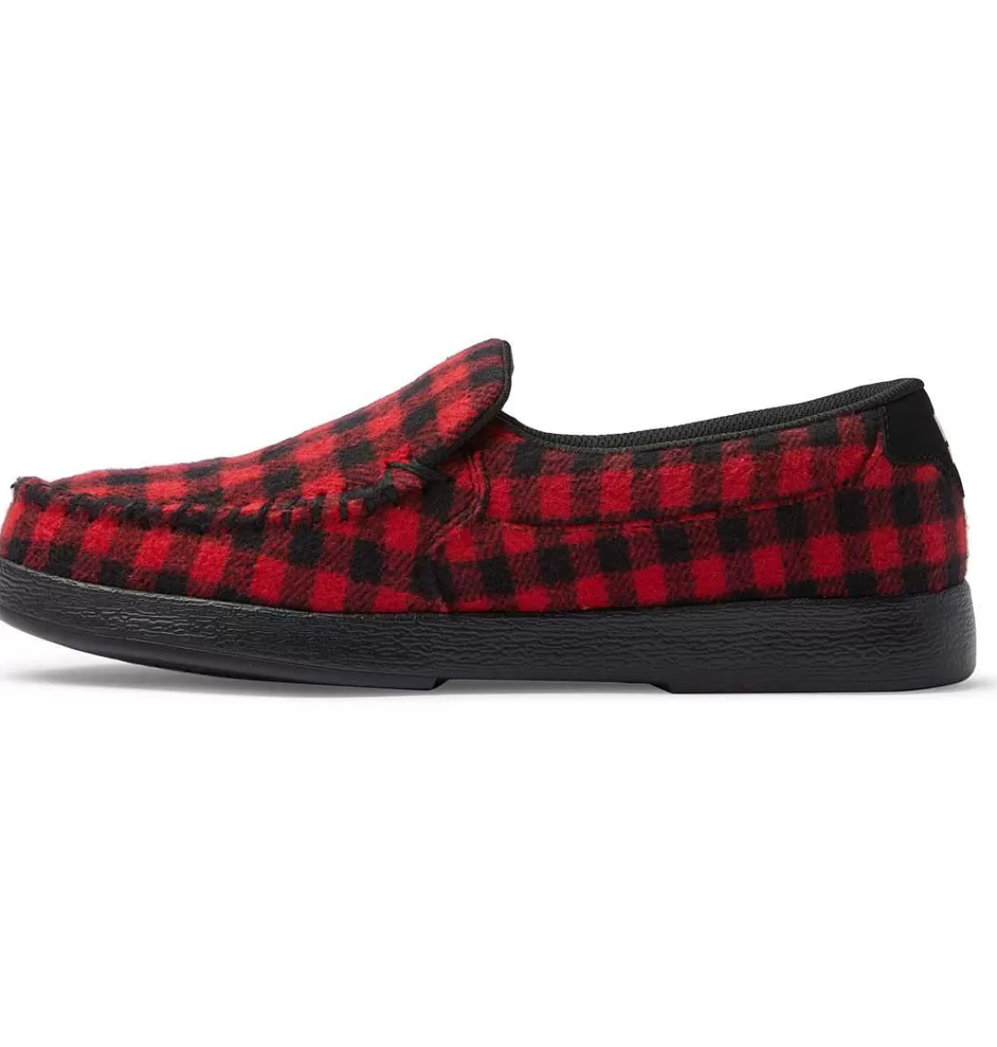 DC Shoes Men'S Villain Slip-On Shoes Black/Red Plaid-Men Sneakers