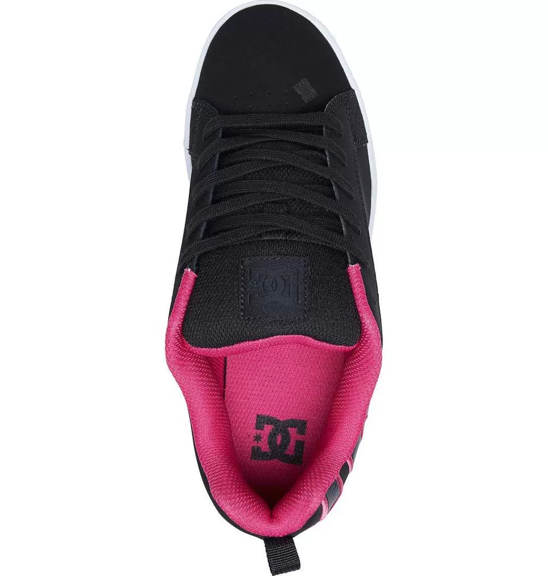 DC Shoes Women'S Court Graffik Shoes Black/Pink Stencil-Women Sneakers